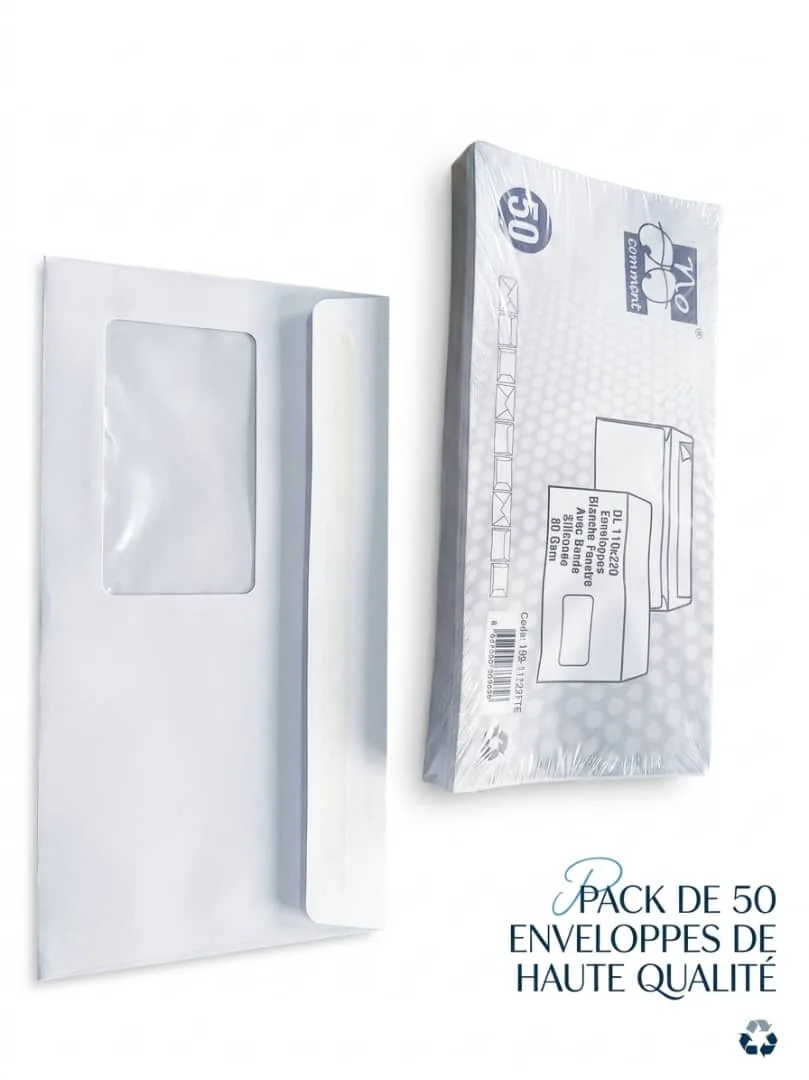 PAQUET ENVELOPP rectengulaire 11x22