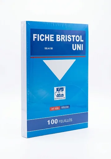 Paquet papier bristol A4 180g blanc