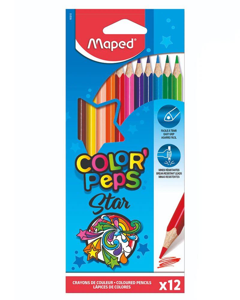 PAQUET CRAYON COULEUR MAPED de 12