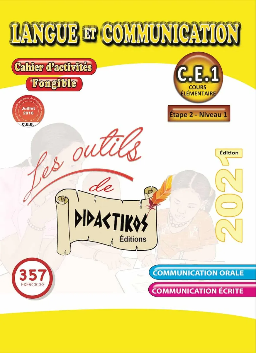 LANGUE ET COMMUNICATION CE1 fongible cahier d'activité